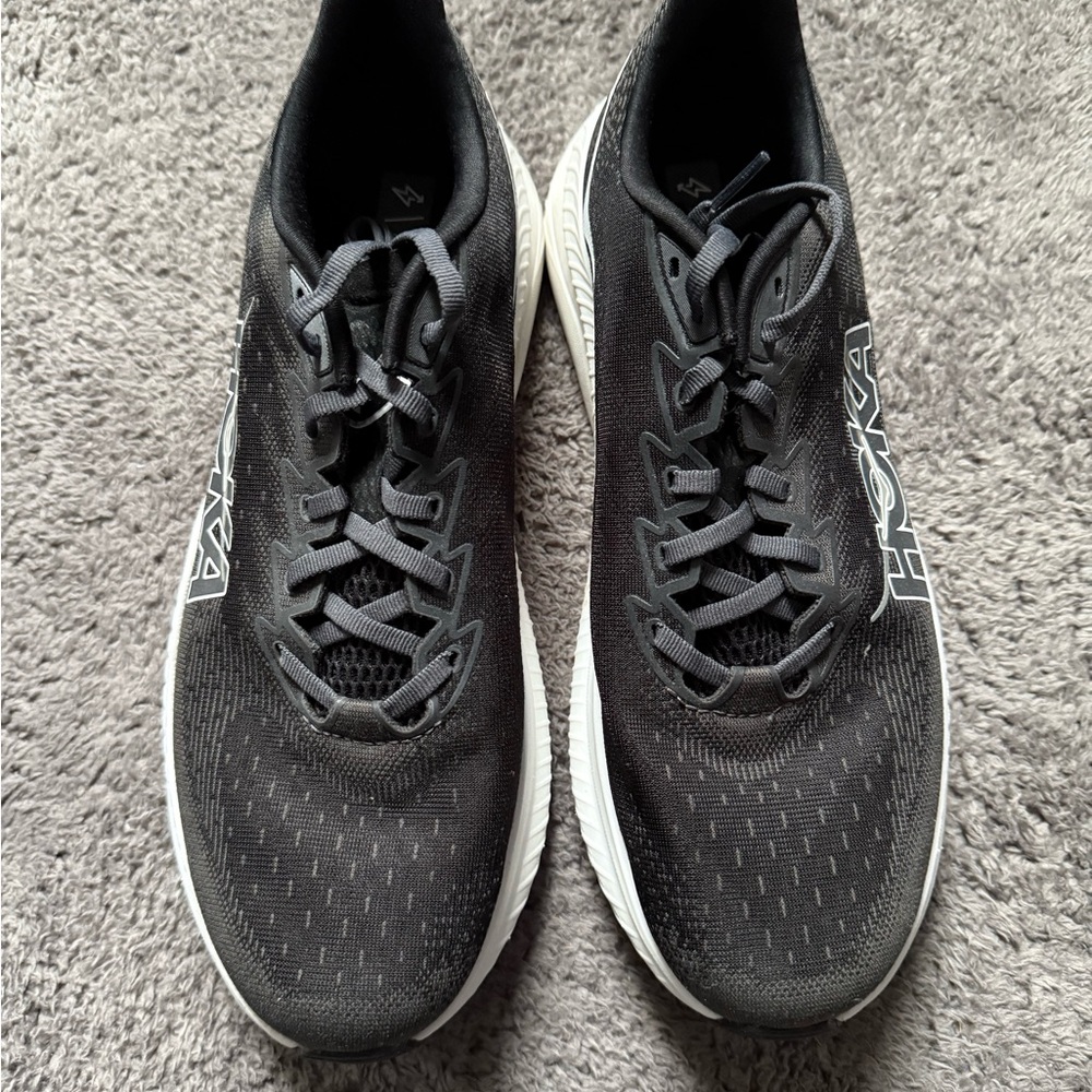 Hoka Charcoal and White Athletic Shoes - Picture 2 of 6